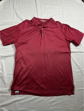 Peter Millar Men’s Polo Size Large Cotton Summer Classic Preppy Pink/Salmon